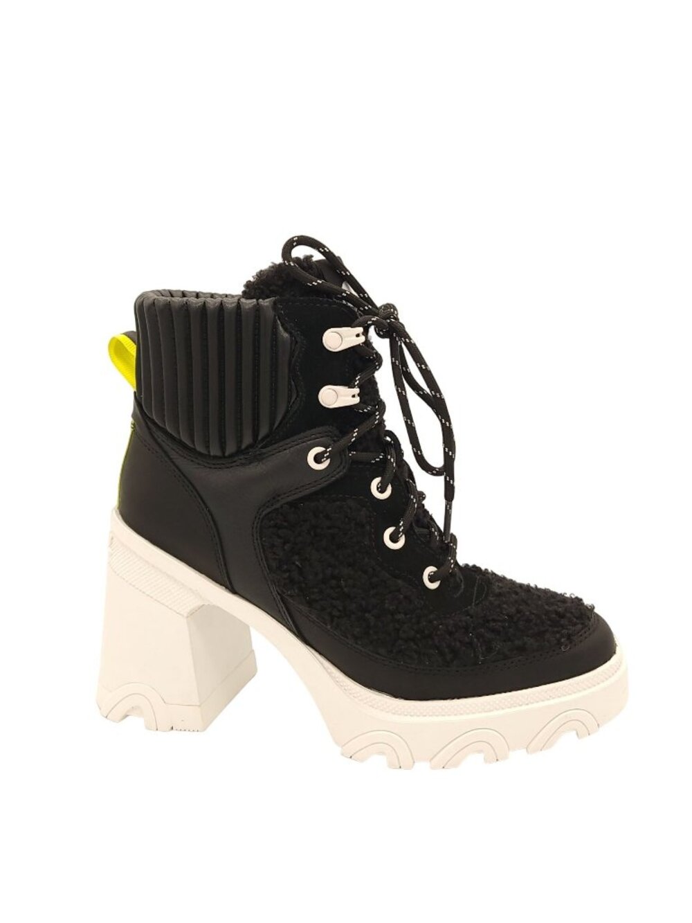 NEW Sorel Brex Heel Cozy Lace Boots Faux Fur Shearling Outdoors Chic Womens 10